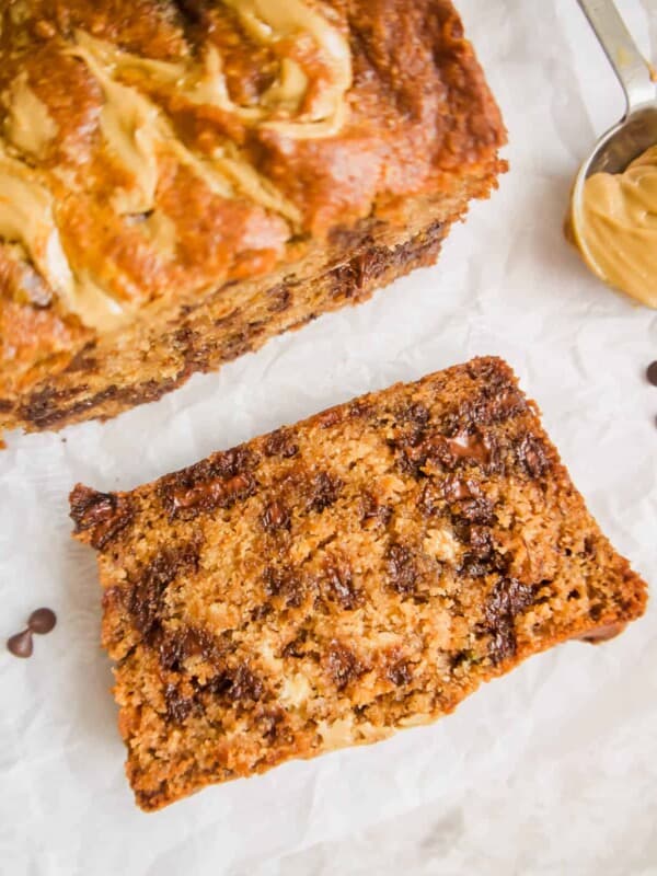 Sunflower Seed Butter and Chocolate Chip Banana Bread (Paleo, GF) | Perchance to Cook, www.perchancetocook.com