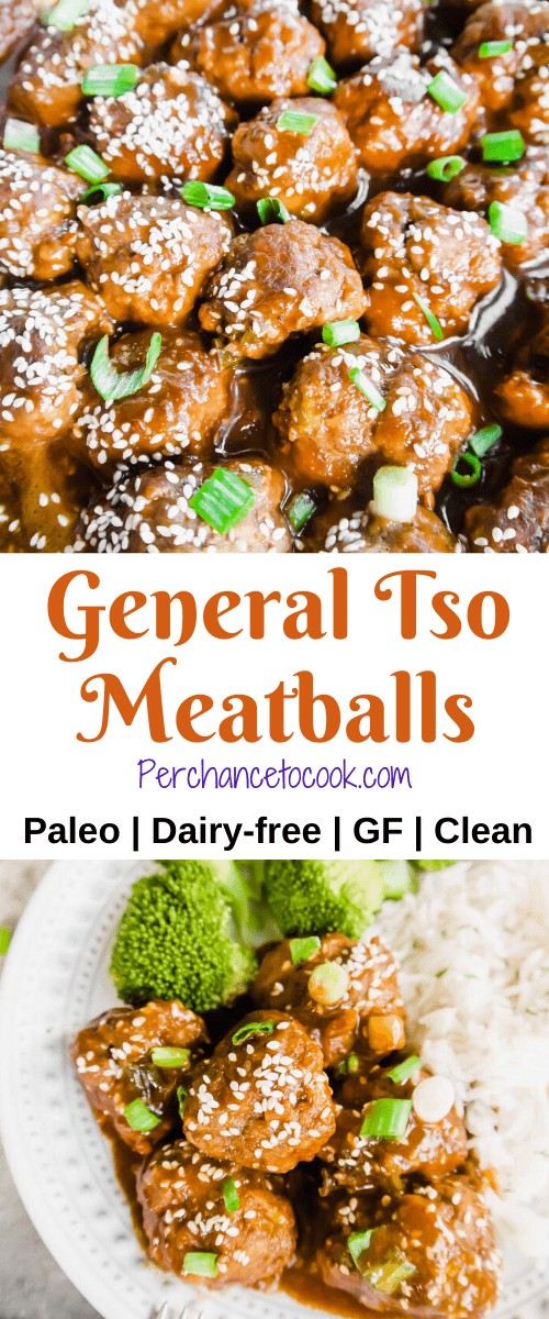 General Tso Meatballs (Paleo, GF) | Perchance to Cook, www.perchancetocook.com