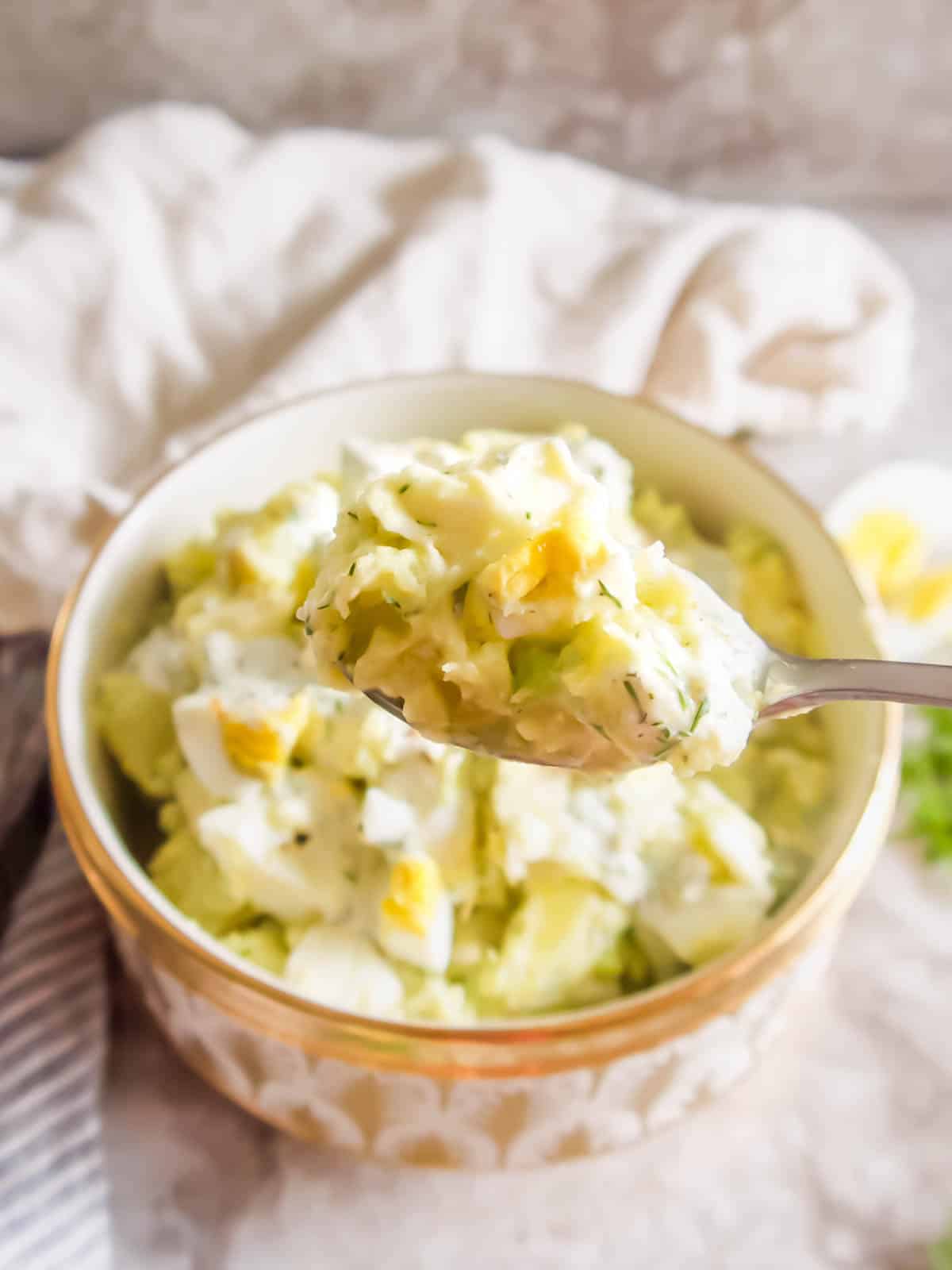Dill Ranch Potato Salad with Avocado and Eggs (Paleo, Whole30) | Perchance to Cook, www.perchancetocook.com