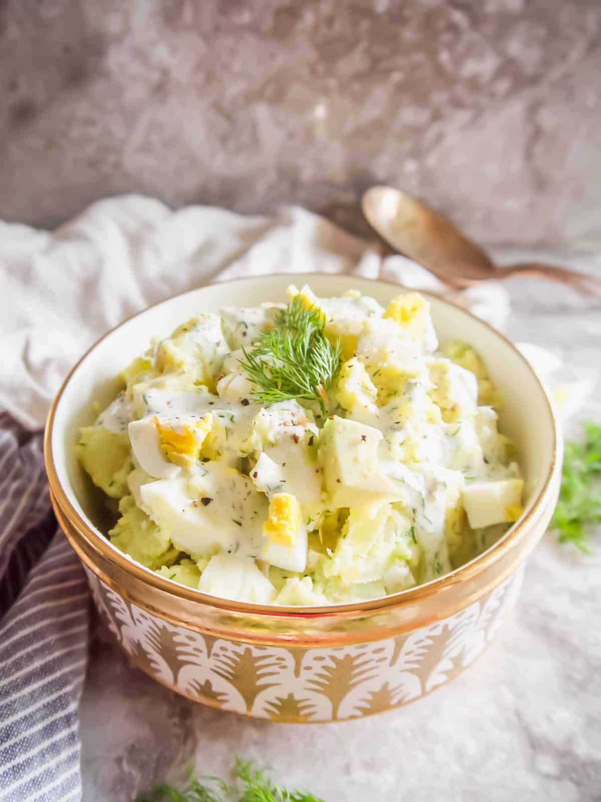 Dill Ranch Potato Salad with Avocado and Eggs (Paleo, Whole30) | Perchance to Cook, www.perchancetocook.com