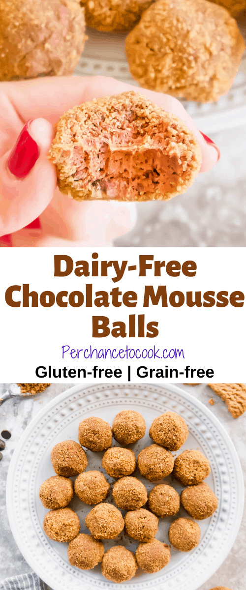 Dairy-Free Chocolate Mousse Balls (Gluten-free) | Perchance to Cook, www.perchancetocook.com