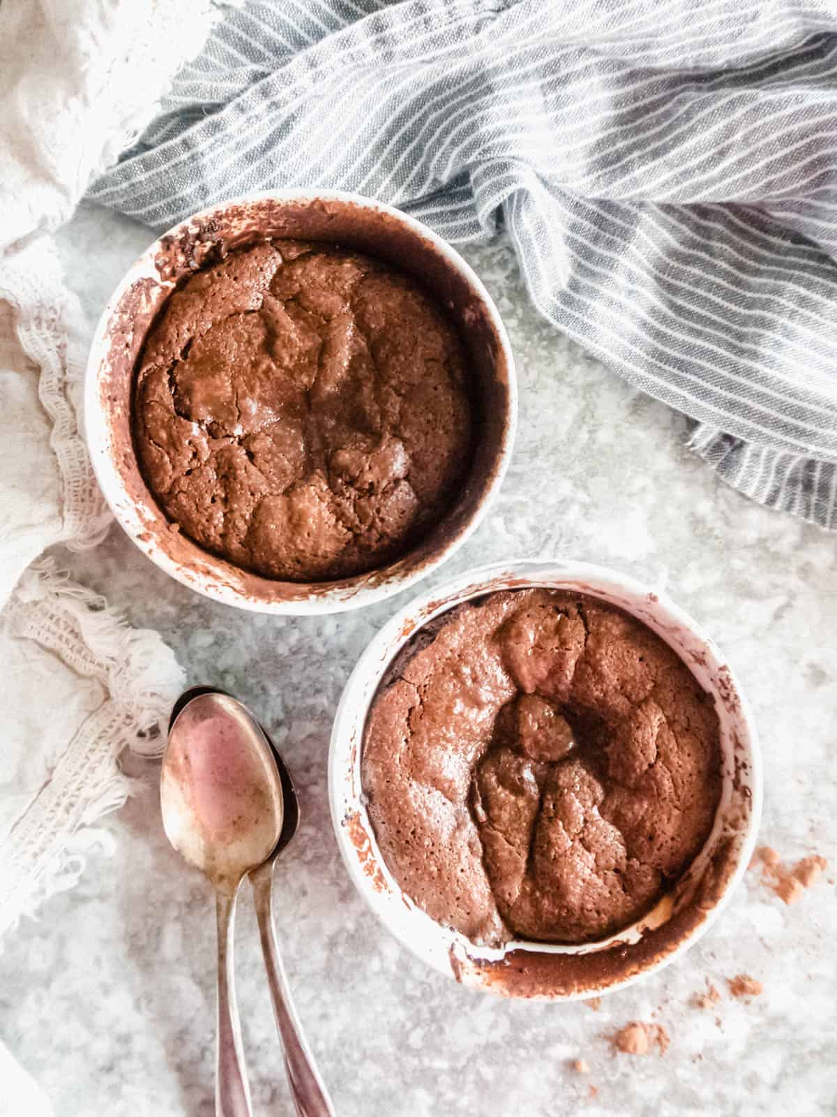 Dairy-free Chocolate Molten Lava Cakes | Perchance to Cook, www.perchancetocook.com