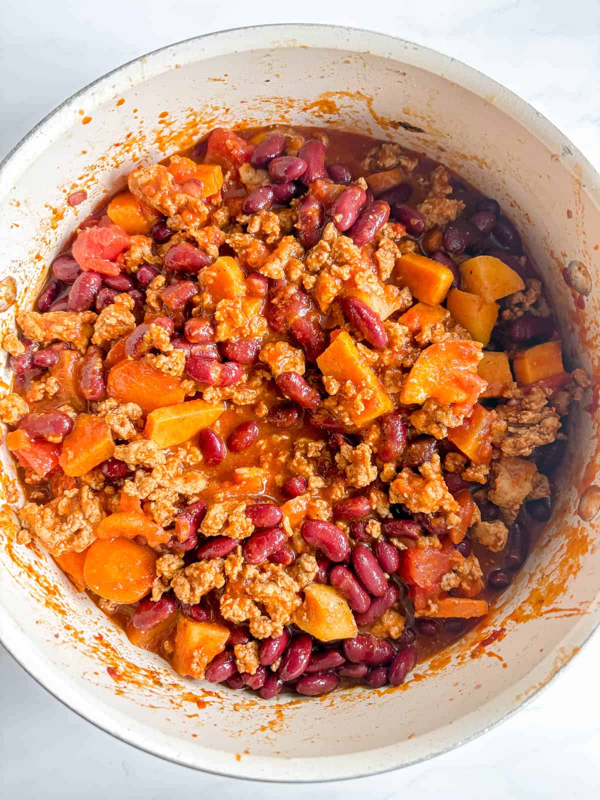 Kidney beans added to the chili.