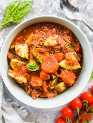 Carrot and Zucchini Meat Sauce (Paleo, Whole30) | Perchance to Cook, www.perchancetocook.com