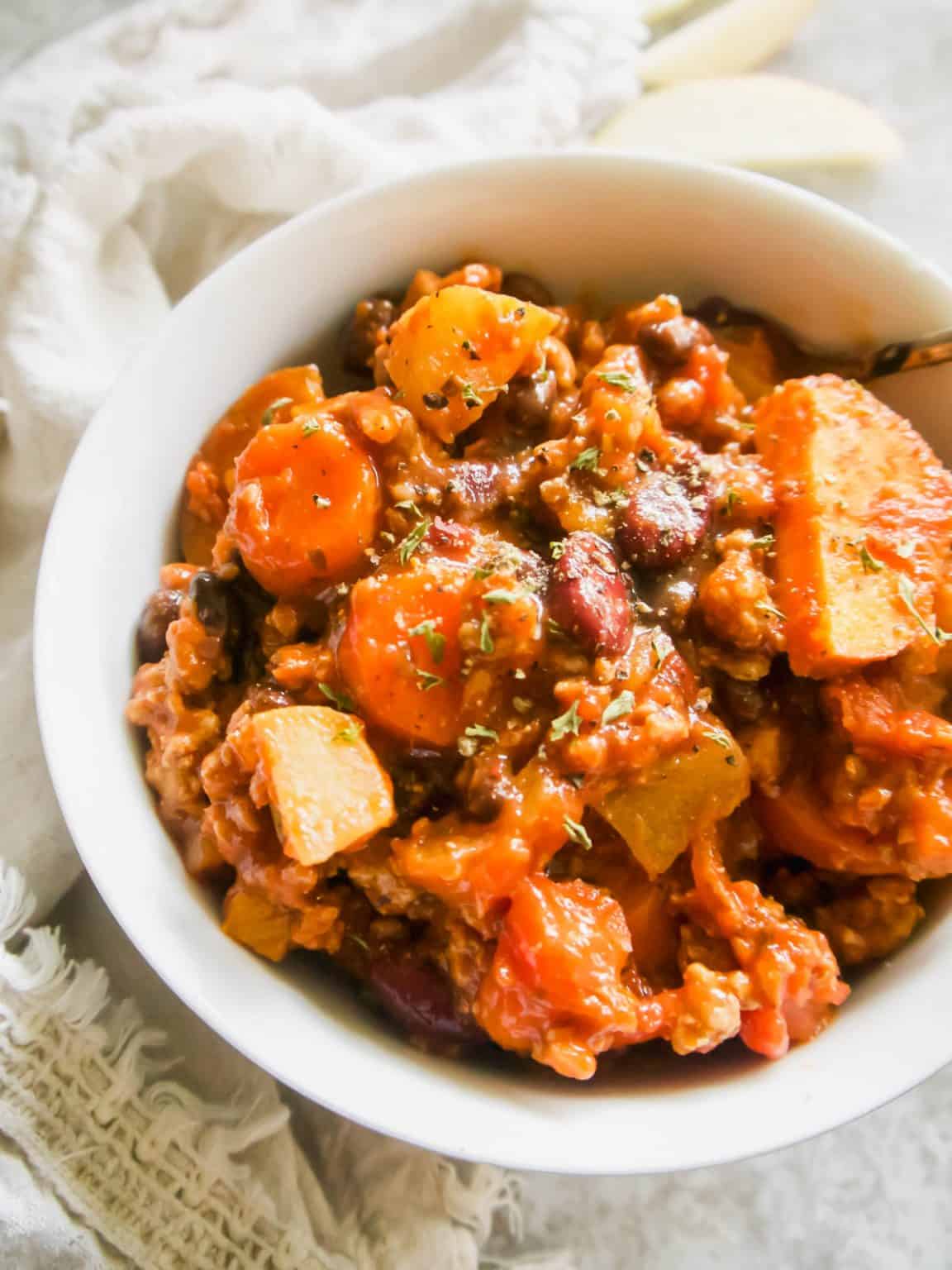 Turkey Apple Chili Perchance to Cook