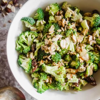 Light and Easy Broccoli Salad in a large bowl.