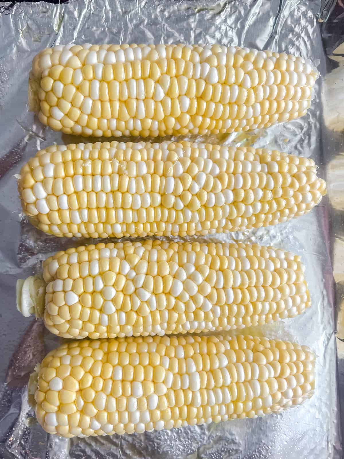 Raw corn before cooking.
