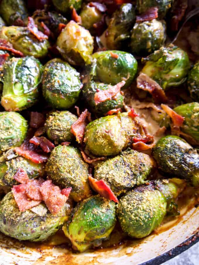 Creamy Brussels Sprouts Casserole (Paleo, Whole30) | Perchance to Cook, www.perchancetocook.com