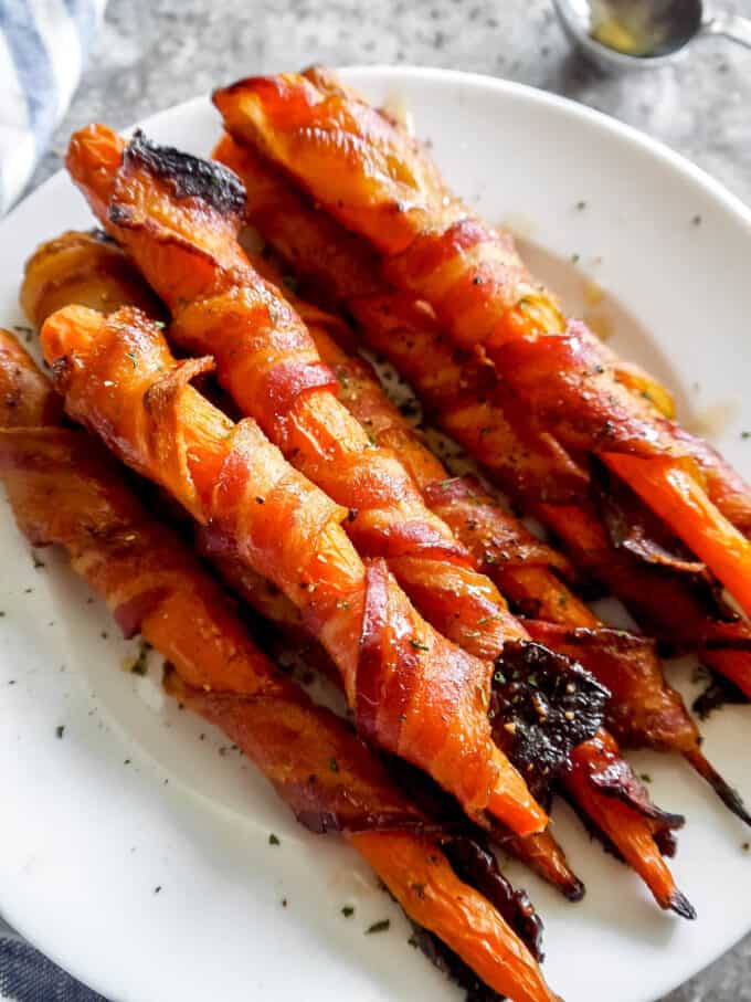 Maple Bacon Wrapped Carrots (Paleo, Gluten-free)