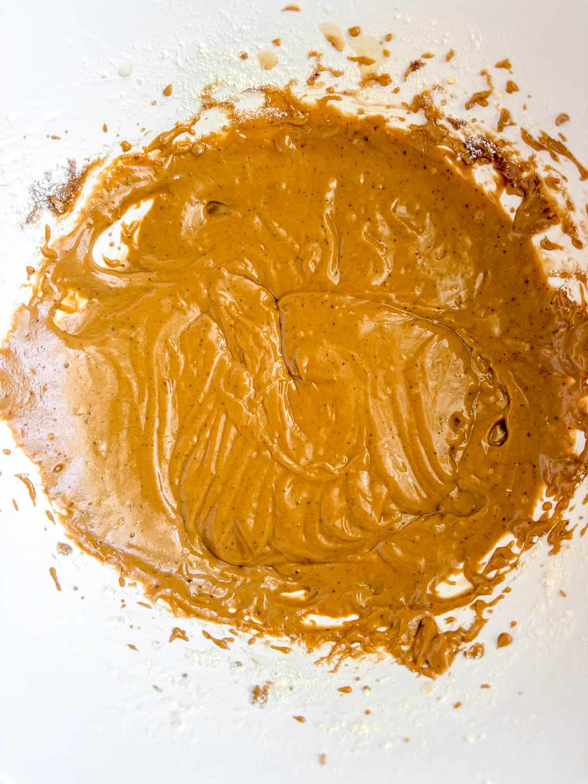 Batter for dairy-free blueberry muffins.