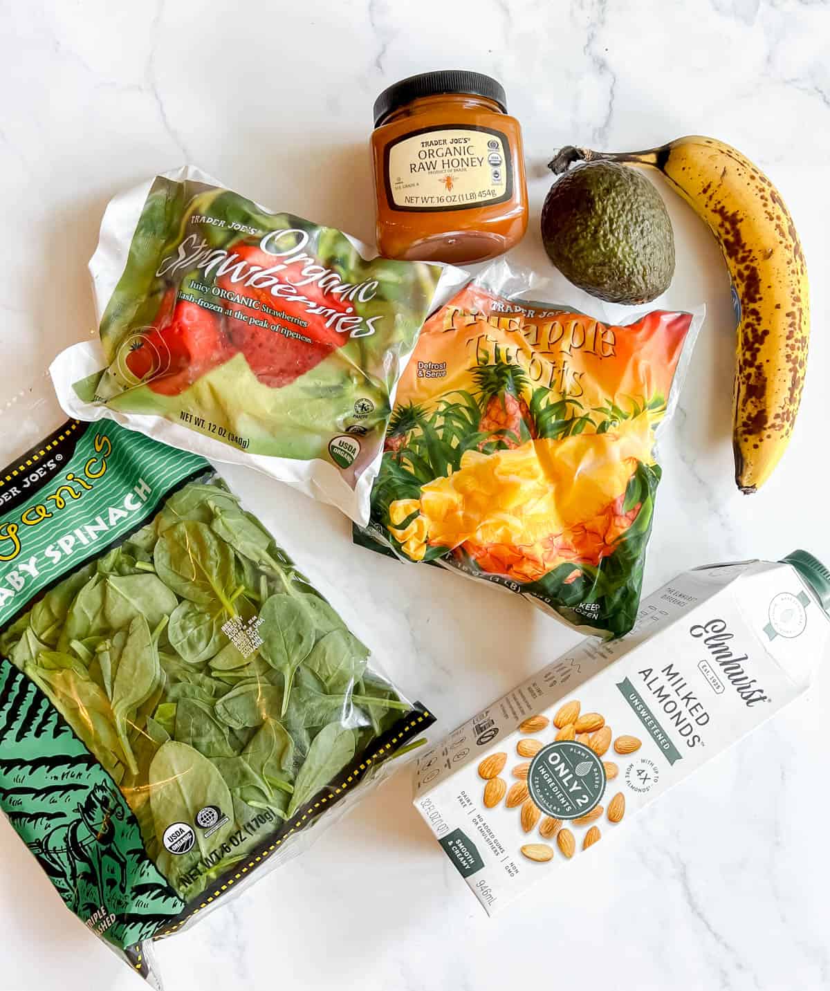 Strawberry avocado smoothie ingredients needed.