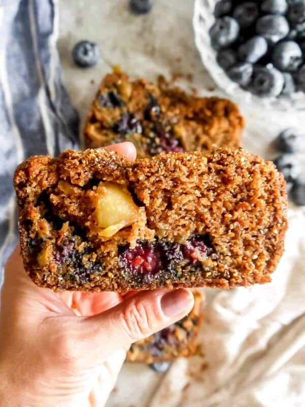 Healthy Apple Blueberry Bread (Paleo, Gluten-free) | Perchance to Cook, www.perchancetocook.com
