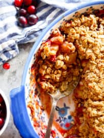 Gluten-free Pear Cranberry Oatmeal Crisp (Vegan)