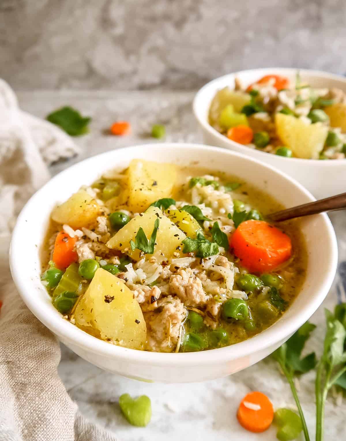 Easy Ground Turkey Soup with Rice - Perchance to Cook