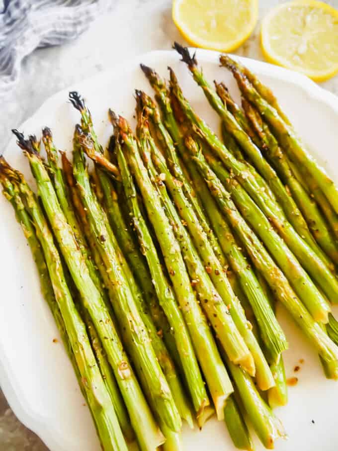 Easy Broiled Lemon Asparagus | Perchance to Cook, www.perchancetocook.com