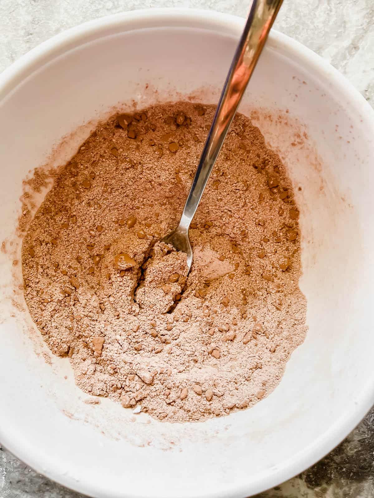 Dry ingredients mixed together.