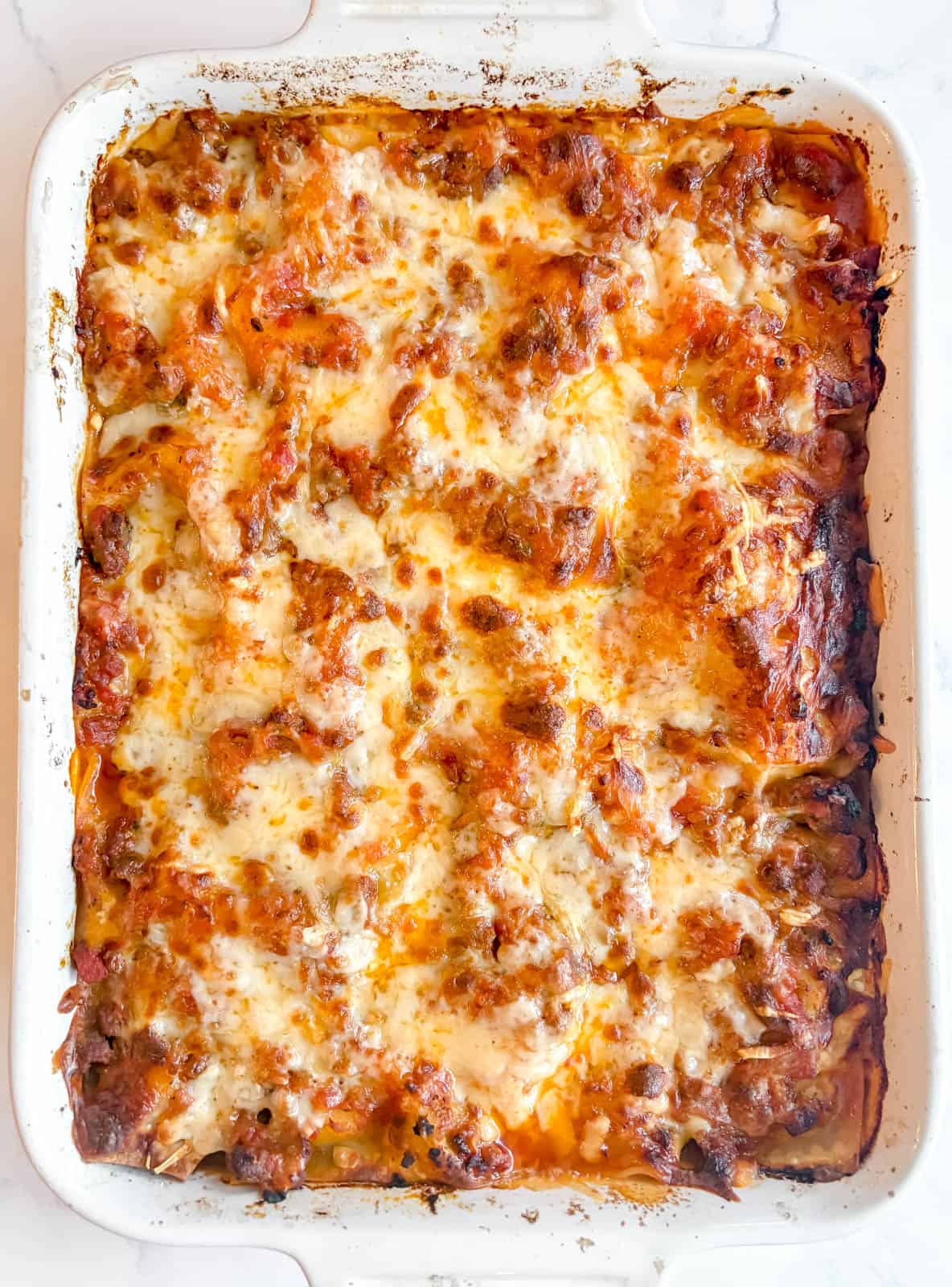 No boil healthy lasagna after baking.