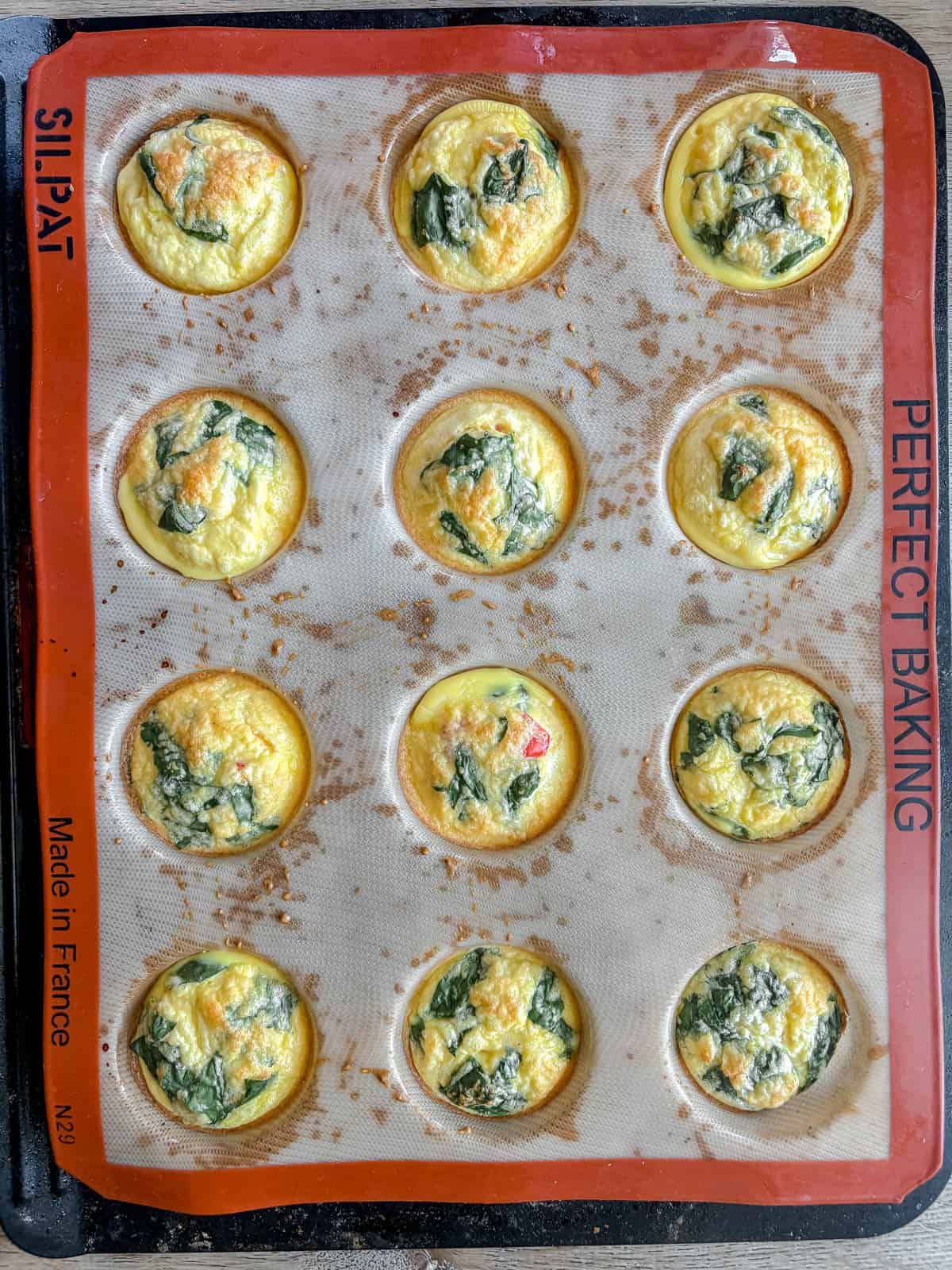 Cottage cheese egg bites after cooking.